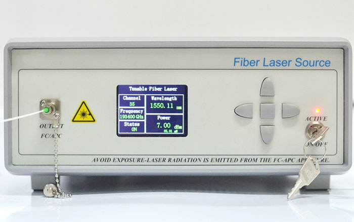 1528~1563nm C-band Wavelength Tunable Fiber Laser 0.4nm Interval 5~20mW Power Adjustable